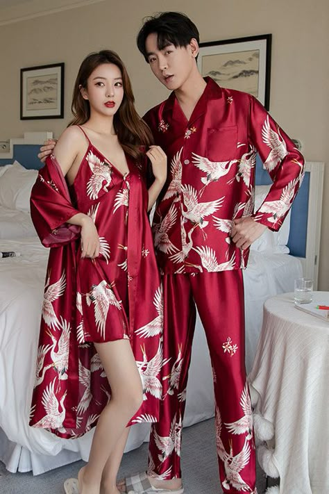 Couple Night Dress, Pajamas Couple, Short Night Dress, Women Nightwear Dresses, Women's Haircuts, Girls Night Dress, Sleepwear For Women, Couple Pajamas, Sleepwear Fashion