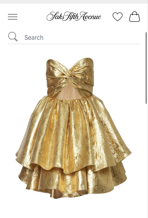 Gold Formal Mini Dress, Sweet 16 Mini Dress, Gold Themed Outfit, Serena Gold Dress, Gold Mini Dress Classy, Serena Van Der Woodsen Party Outfits, Serena Van Der Woodsen Gold Dress, Stargirl Outfits Dress To Impress, Gold Aesthetic Birthday