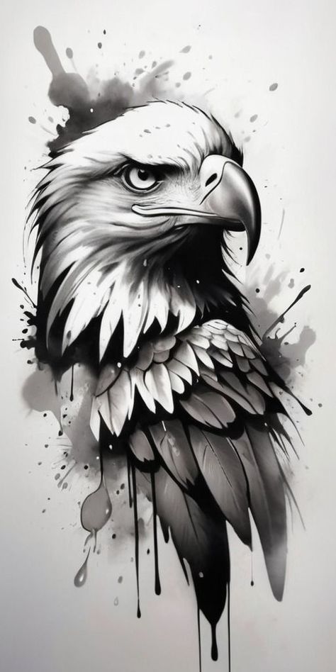 Eagle Head Tattoo Design, Head Tattoo Design, Eagle Wing Tattoos, Eagle Head Tattoo, Tato 3d, Lion Art Tattoo, Joker Tattoo Design, Eagle Drawing, Lion Head Tattoos