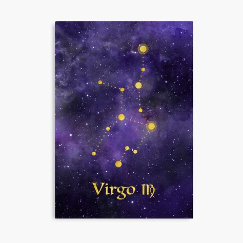 Virgo Painting Ideas On Canvas, Zodiac Sign Painting Ideas, Zodiac Painting Ideas, Astrology Painting Ideas, Virgo Painting Canvases, Virgo Painting, Watercolour Space, Zodiac Watercolor Painting, Virgo Vibes Only Painting