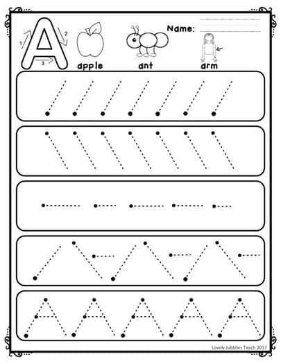 Handwriting Strokes to Practice the Alphabet A Letter Practice Preschool, Learning Letter A Preschool, How To Teach The Alphabet Preschool, Alphabet Writing Practice Preschool, Free Printable Alphabet Letters A-z, Pre Writing Activities For Kids, Alphabet Worksheets Preschool Activities, Kindergarten Worksheets Free Printables Handwriting Practice, Strokes Worksheet For Kids