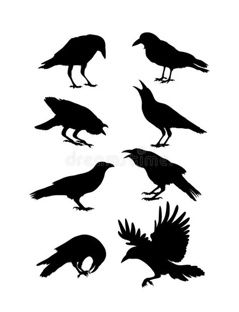 Crow Line Drawing, Simple Crow Drawing, Raven Drawing Simple, Crow Drawing Sketch, Raven Drawing, Crow Pattern, Silhouettes Art, Rabe Tattoo, Crow Images