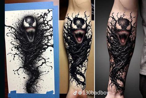 S Tattoo Design, Tattoo Spiderman, Venom Tattoo, Idea Tattoo, Wallpapers Cartoon, Cool Wallpapers Cartoon, S Tattoo, Forearm Tattoo, Sleeve Tattoo