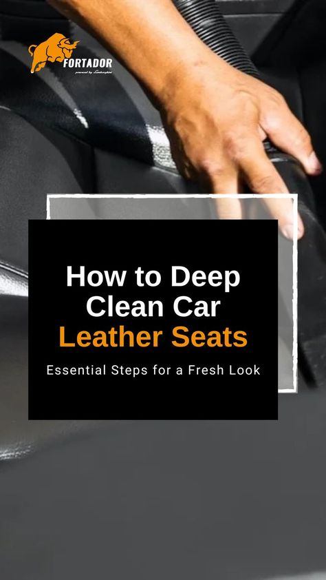 Say goodbye to stains and grime on your car's leather seats! Get tips for a quick, effective clean. #CleanLeatherSeats #AutoDetailing #CarMaintenance #InteriorCare Deep Clean Car, Clean Leather Car Seats, Car Leather Seats, Clean Leather Seats, Cleaning Leather Car Seats, Cleaning Leather, Seat Cleaner, Cleaning Car Interior, Clean Car