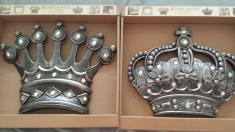 King and Queen crowns from Kirklands. King And Queen Wedding, Queen Decor, Queen Crowns, King And Queen Crowns, Queen Wedding, Gothic Decor Bedroom, Gothic Bedroom, Theme Bedroom, Nice Ideas