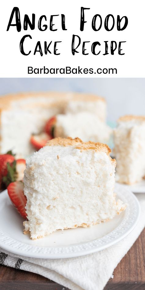 Easy Angel Food Cake Recipes 2 Ingredients, Angel Cake Desserts, Angel Food Recipes, Egg Whites Dessert, Two Ingredient Angel Food Cake Recipes, Angel Food Cake Recipes With All Purpose Flour, Egg White Desserts, Small Angel Food Cake, Sugar Free Angel Food Cake Recipe