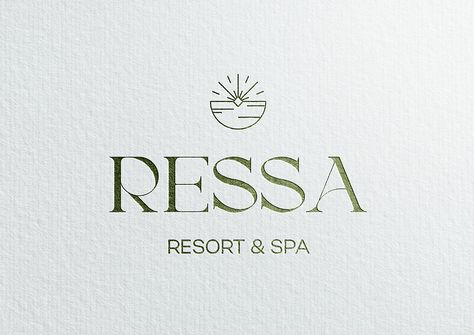 Ressa | Brand Identity | Resort & spa hotel Bk Logo, Resort Logo Design, Ms Logo, Hotel Logo Design, Spa Branding, Resort Logo, Wave Logo, Hotel And Resort, Waves Logo