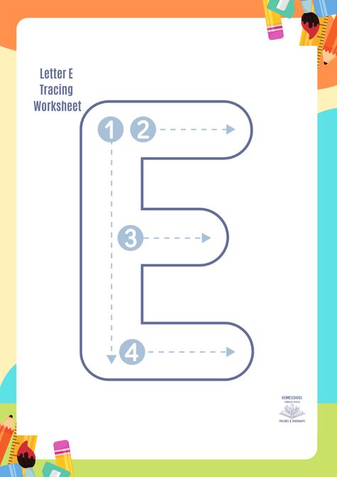 These FREE tracing letter E worksheets will help your little ones practice their alphabet by learning one letter at a time! These Free letter tracing worksheets are available in uppercase, lowercase and a combination of both upper and lowercase letter E Tracing worksheets!  Homeschool Preschool - ABC - ABCs - Homeschool Life - Homeschooling - Homeschool Mama - Preschool Worksheets FREE - Free Printable Preschool Worksheets - Alphabet Worksheets Letter E Tracing Worksheets, Letter E Activities For Preschool, Letter E Tracing, Letter E Activities, Writing Practice Preschool, Wooden Alphabet Letters, Abc Coloring Pages, Letter Tracing Worksheets, Free Preschool Worksheets