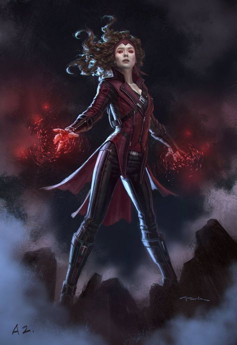 scarlet-witch-sports-her-headband-in-new-concept-art-for-captain-america-civil-war Concept Art Landscape, Scarlet Witch Costume, Captain Marvel Costume, Marvel Costumes, Art Steampunk, Andy Park, Scarlet Witch Marvel, Scarlett Witch, Captain America Civil