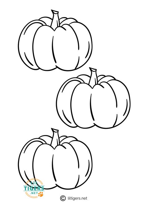 Printable Pumpkin Template, Pumpkin Outline, Pumpkin Cutouts, Pumpkin Tattoo, Fall Pumpkin Crafts, Pumpkin Craft, Pumpkin Template, Decorated Cookies Tutorial, Pumpkin Printable