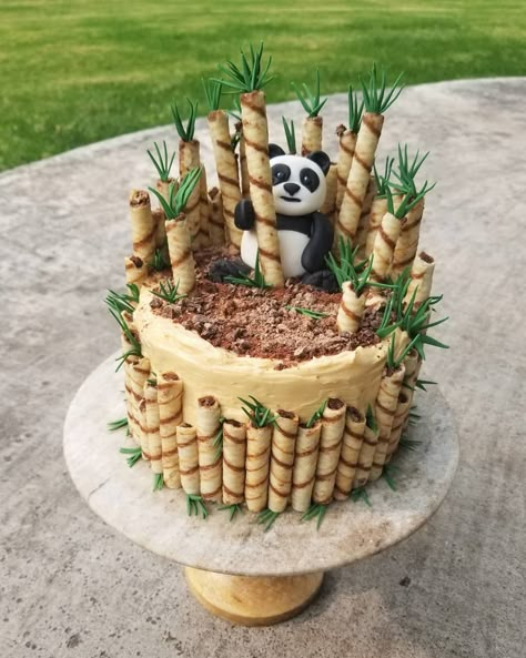 Panda Bear Cake, Panda Birthday Cake, Bolo Panda, Panda Cake, Panda Birthday, Panda Party, Animal Cakes, Cake Decorating Designs, Crazy Cakes