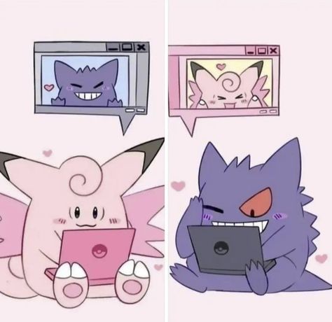 Pokemon World, Pokemon Couples, Gengar Pokemon, Pokémon Stuff, Cute Pokemon Pictures, Pokemon Comics, Pokemon Memes, Cute Pokemon Wallpaper, Pokemon Funny