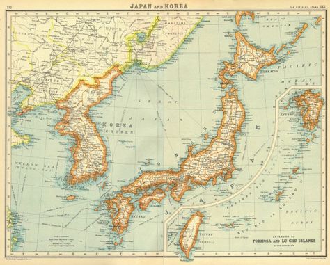 Old map of Japan and Korea Map Of Japan Aesthetic, Japan Map Aesthetic, Asian Maps, Map Of Japan, Korea Map, Maps Aesthetic, Japan And Korea, Japan Image, Japan Map