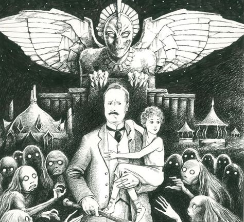 Time Traveler, the Eloi and the Morlocks (The Time Machine, H. G. Wells) Herbert George Wells, Hg Wells, Street Art Fashion, H G Wells, Guided Art, The Time Machine, Art And Literature, Red Lion, Call Of Cthulhu