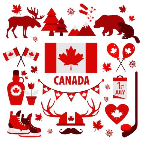 Canadian Flag Art, Canada Day Flag, Canada For Kids, Canadian Symbols, Canada Day Crafts, Canada Project, Canada Day Party, About Canada, Canada Holiday