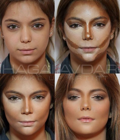 Hagai avdir Long Face Contour, Face Contouring Makeup, Makeup Contour, Nose Contouring, Smink Inspiration, Beauty Make-up, Pinterest Makeup, Makeup Transformation, Face Contouring