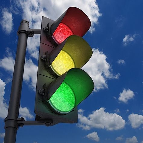 On this day in 1923, the U.S. Patent Office grants Patent No. 1,475,074 to 46-year-old inventor and newspaperman Garrett Morgan for his three-position traffic signal. Though Morgan’s was not the first traffic signal (that one had been installed in London in 1868), it was an important innovation nonetheless: By having a third position besides just “Stop” and “Go,” it regulated crossing vehicles more safely than earlier signals had. Red Traffic Light, Green Traffic Light, Soccer Decor, Color Vision, Traffic Signal, Science Photos, Football Art, Traffic Light, Cryptocurrency News