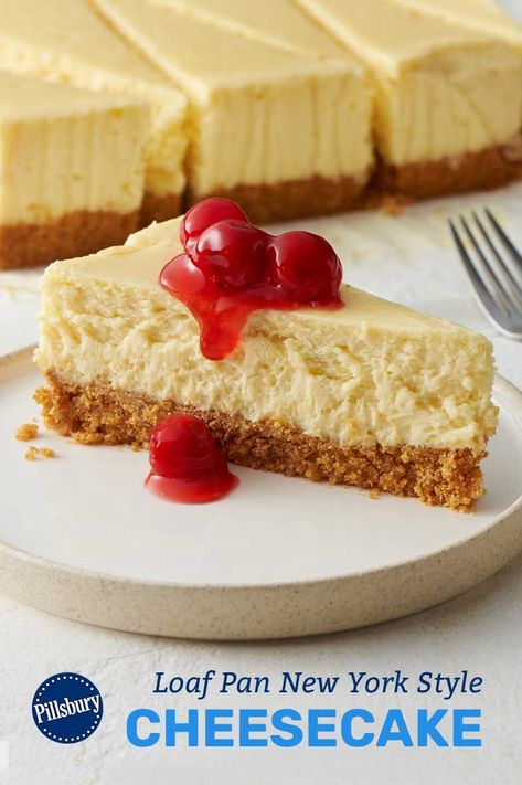 Cheesecake Brownie, New York Style Cheesecake, Pillsbury Recipes, Cherry Cheesecake, Easy Cheesecake, Cherry Pie Filling, Loaf Pan, Savoury Cake, Quick Bread