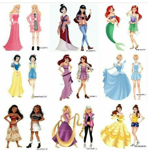 Disney Princess Anime, Princesas Disney Anime, Modern Disney Characters, Disney Princess Outfits, Kawaii Disney, Disney Princess Modern, All Disney Princesses, Disney Princess Fashion, Mode Tips