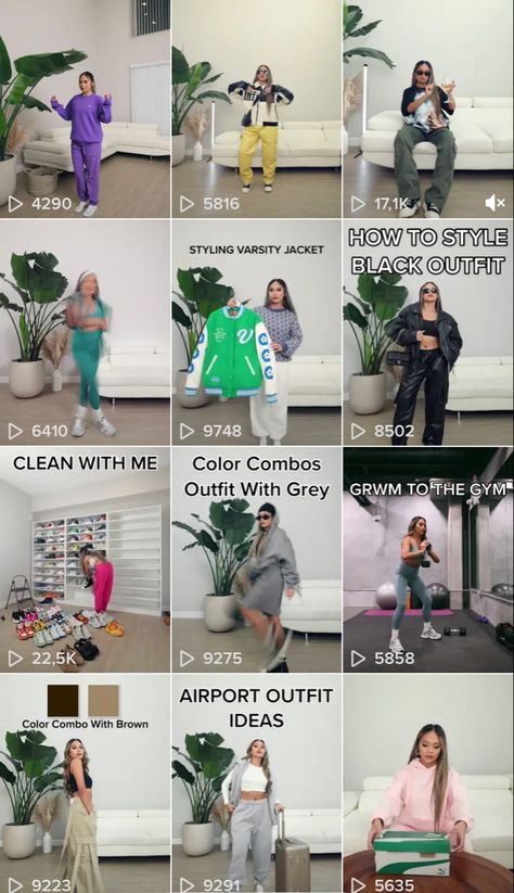 TikTok feed for fashion creator. Youtube Inspiration, Yoga Vibes, Fashion Creator, Color Combos Outfit, Vision Board Goals, Social Media Content Calendar, Content Calendar, Digital Marketing Social Media, Content Calendars