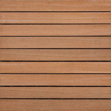 Hardwood 16" x 16" Interlocking Deck Tiles Wood Deck Texture, Outdoor Wood Tiles, Outdoor Wood Flooring, Outdoor Wood Decking, Wood Panel Texture, Wooden Wall Cladding, Wood Wall Texture, Wood Deck Tiles, Wooden Floor Tiles