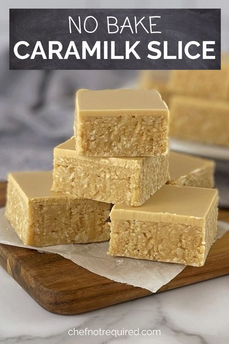 Caramilk Recipes, Nutella Slice, No Bake Slices, Super Easy Desserts, Baked Caramel, Aussie Food, Slice Recipe, Caramel Slice, Condensed Milk Recipes