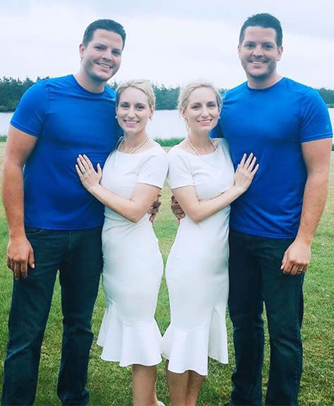 "Our Twinsane Wedding" Identical Twin Sisters Announce Pregnancies Identical Twins Boys, Twins Sisters, Multiple Births, Famous Twins, Love Twins, Body Gym, Dr Phil, Different Hair Colors, Identical Twins