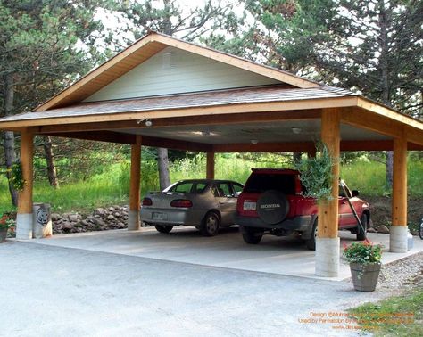 Log Carport, Home Carport Ideas, Mobile Home Carport, Mobile Home Carport Ideas, Home Carport, Wood Carport, Carport Addition, Wooden Carports, Carport Ideas