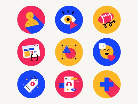 Highlight icon set by Maycon Prasniewski on Dribbble Icon Styles Design, Highlight Idea, Press Ad, Sticker Icon, Pastel Highlights, Icon Set Design, Highlight Covers Instagram, Black And White Instagram, Summer Highlights