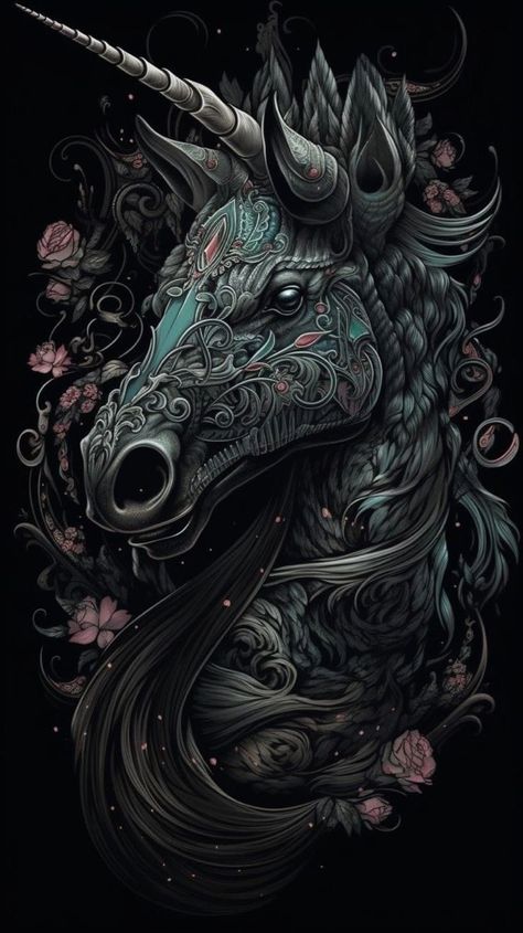 Unicorn Tattoo, Rip Tattoo, Unicorn Artwork, Unicorn And Fairies, Unicorn Tattoos, Caught Cheating, Cool Tattoo, Unicorn Pictures, Unicorn Wallpaper