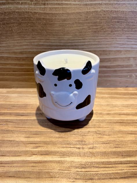 Cute Cow Candle Container Candles, Cute Cow, Feb 8, Cute Cows, Candle Containers, Soy Wax Candles, Soy Candles, Soy Wax, Cow