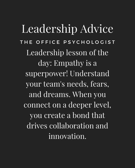 Empathy is a leadership superpower quote inspiration motivation wallpaper Empathy Leadership Quotes, Leaders Who Dont Listen, Leading With Empathy, How To Empower Others, Empathetic Leadership, Practicing Empathy, Office Psychologist, Leadership Quotes Work, Effective Leadership Skills