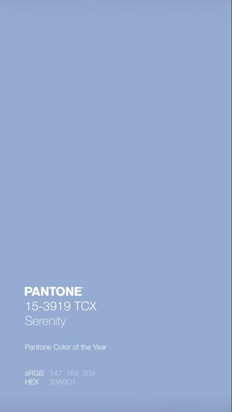 Pantone Serenity, Palettes Color, Pantone Color Chart, J Names, Pantone Palette, Pantone Colour Palettes, Hex Color Palette, Color Inspo, Color Of The Year