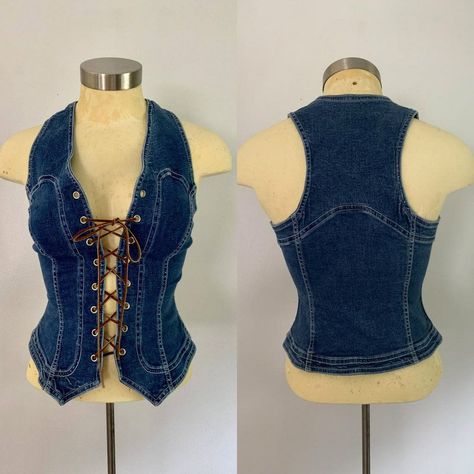 Denim corset outfit