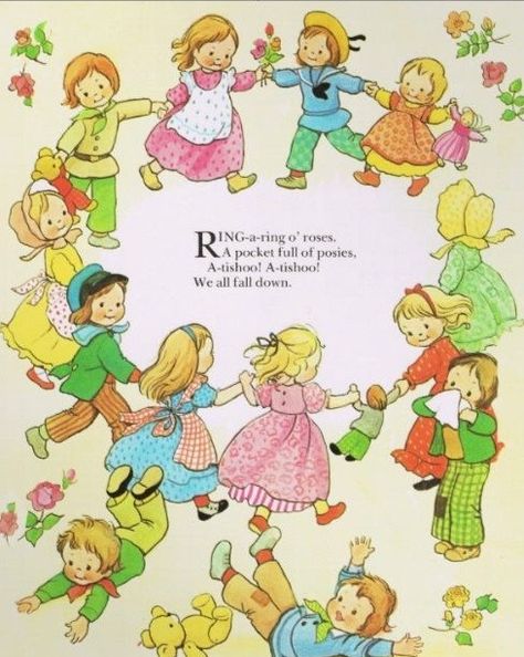 Vintage Nursery Rhymes, Ring Around The Rosie, Nursery Rhymes Poems, Old Nursery Rhymes, Nursery Rhymes Lyrics, Childrens Poems, Nursery Songs, Rhyming Activities, Fairytale Nursery