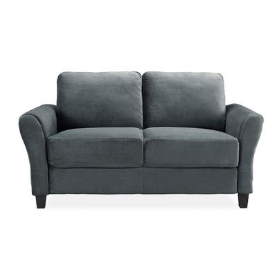 Charlton Home Patricia Rolled Arm Loveseat - $360, 56 inches Dark Gray Loveseat, Grey Loveseat, Modern Loveseat, Rolled Arm Sofa, Matching Chairs, Convertible Sofa, Chesterfield Sofa, Loveseat Sofa, Best Sofa