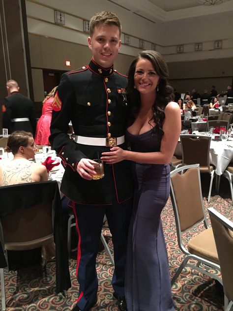 Marine Corp Ball Dresses, Marine Wife Aesthetic, Military Ball Aesthetic, Marine Corps Ball Dresses, Marine Corps Boyfriend, Marine Couple Pictures, Marine Couple Photography, Marine Ball Dresses, Marine Corps Dress Blues