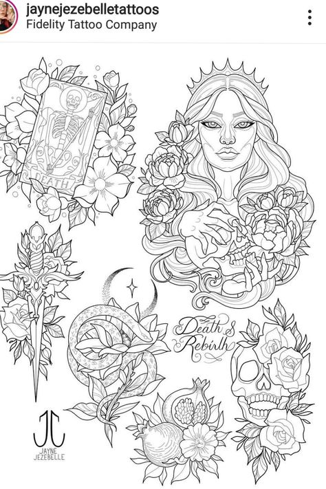 Aphrodite Goddess Tattoo Design, Goddess Persephone Tattoo, Persephone Goddess Tattoo, Greek Goddesses Tattoo, Pershepone Goddess Tattoo, Tarot Tattoo Ideas Symbols, Goddess Tattoo Design Greek Mythology, Greek Goddess Tattoo Design, Greek Goddess Tattoo Persephone