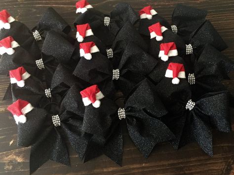 Christmas Santa cheer bows Saw these on Pinterest, so li… | Flickr Cheer Team Christmas Gifts, Cheerleading Christmas Gifts, Cheerleader Christmas Gifts, Cheer Sister Gifts, Christmas Cheer Bows, Cheer Bows Diy, Cute Cheer Bows, Cheer Banquet, Cheer Team Gifts