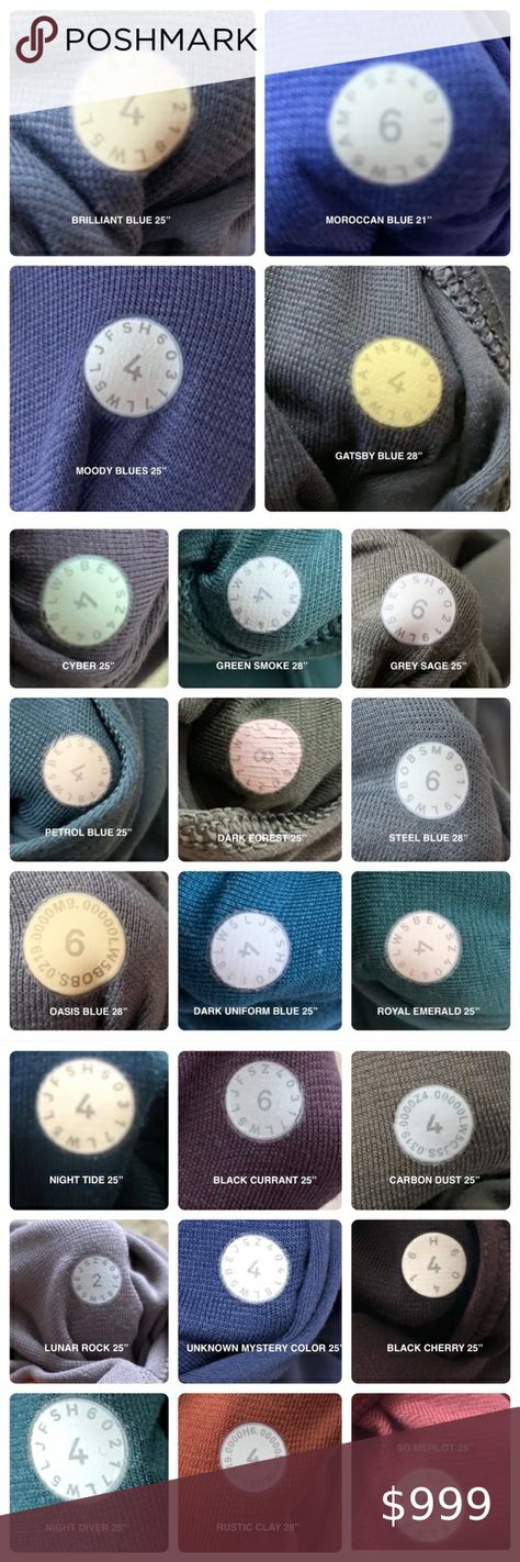 Lululemon Size Dot Color Codes!!!! This post is just educational! if you are ever wondering what color your aligns are just come back to this post, search for the code found on the size dot located inside the waistband pocket of your align and TADA! you now know the color you have. this is super helpful when selling your aligns here too as buyers are sometimes looking for specific colors. thanks for stopping by and happy poshing!! lululemon athletica Pants Leggings Lululemon Align Leggings, Lululemon Align, Lululemon Athletica, Colorful Leggings, Workout Clothes, Color Coding, Shop My, Dots, Pants For Women