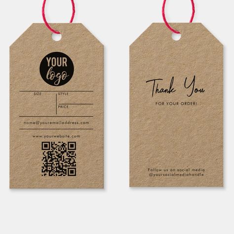 Price Tag Design, Free Business Logo, Logo For Business, Hang Tags Clothing, Clothing Labels Design, Hang Tag Design, Business Fonts, Packaging Label Design, Product Labels