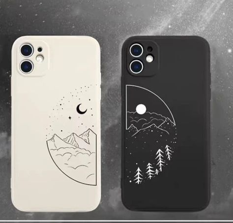 Matching Phone Case Ideas, Couple Phone Cover Ideas, Cricut Phone Case Ideas, Best Friend Cases, Matching Iphone Case, Case Iphone Couple, Casetify Iphone Case, Bff Phone Cases, Artsy Phone Cases