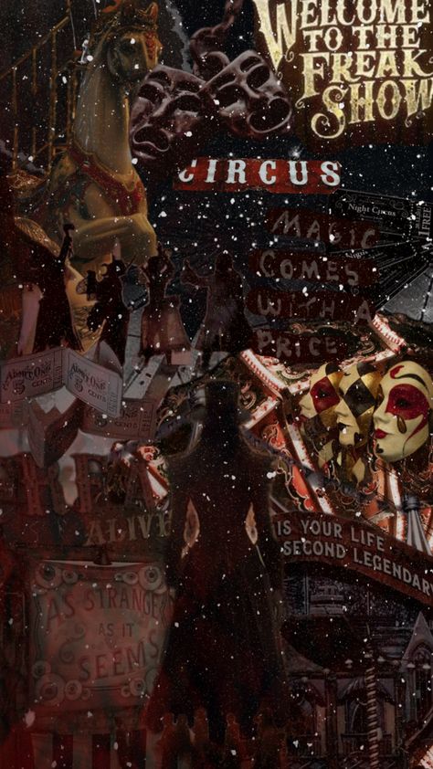 #circus #wallpaper #vintage #dark #red Clown Wallpaper, Circus Wallpaper, Circus Aesthetic, Dark Circus, Wallpaper Vintage, Dark Red, Circus, Collage, Red