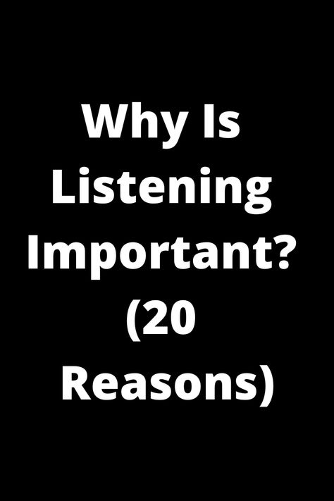 Discover the significance of listening with these 20 compelling reasons. Listening plays a crucial role in communication, builds trust, fosters empathy, and enhances relationships. Learn why active listening is essential in both personal and professional settings. Improve your communication skills and deepen your connections by understanding the importance of being a good listener. Explore the benefits of effective listening and elevate your interactions with others today! Why Listening Is Important, Effective Listening, Being A Good Listener, Importance Of Listening, A Good Listener, Good Listener, Active Listening, Instagram Music, Listening Skills