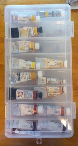 I have been looking for a more convenient way to store 15 ml/.5 oz. watercolor tube paint.  I have tried one system after another and found all of them lacking for one reason or another.   My... Watercolor Paint Storage Ideas, Watercolor Supplies Organization, Watercolor Storage Ideas, Organizing Watercolor Supplies, Watercolor Organization Ideas, Watercolor Paint Storage, Watercolor Tube Storage, Oil Paint Storage, Paint Tube Storage Ideas