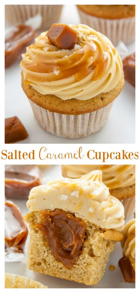 Ultimate Salted Caramel Cupcakes - Baker by Nature Homemade Cupcake Recipes, Salted Caramel Cupcakes, Savory Cakes, Baker By Nature, Fun Cupcake Recipes, Caramel Cupcakes, Homemade Cupcakes, Cupcake Flavors, Easy Cupcakes