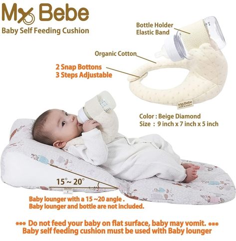 Baby bottle holder Baby Self Feeding, Baby Feeding Bottle, Baby Bottle Holders, Breastfeeding Pillow, Baby Feeding Bottles, Feeding Pillow, Pillow Baby, Newborn Hacks, Feeding Bottle