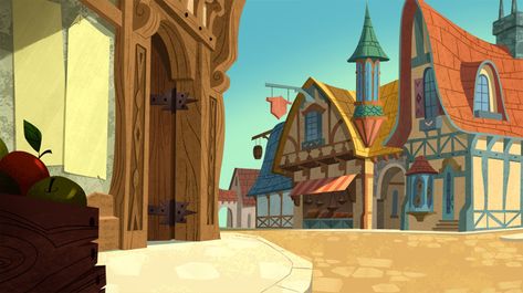 Mais Backgrounds de Tangled The Series, por Laura Price | THECAB - The Concept Art Blog Tangled Background, Laura Price, Price Background, Tangled The Series, Weta Workshop, Disney Concept Art, Background Drawing, Tangle Art, Cartoon Background