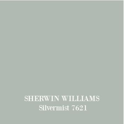 Sherwin Williams Silvermist paint color is a lovely duck egg blue green paint perfect for French country and timeless interiors. #paintcolors #sherwinwilliams #silvermist #bluegreen #duckeggblue Silvermist Cabinets Sherwin Williams, Silvermist Paint Color, Silvermist Sherwin Williams Bathroom, French Green Color, Silvermist Sherwin Williams Kitchen, Sherwin Williams French Country Colors, Duck Egg Blue Paint Colors, Seeded Eucalyptus Paint Color, French Country Green Paint