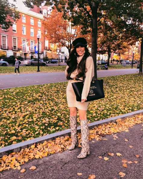 Snakeskin Boots Outfit, Emily Gemma Outfits, Fall Hat Outfits, The Sweetest Thing Blog, Winter Fashion Looks, Emily Gemma, Gray Shades, Emily Ann, Snake Boots